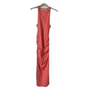 Michael Stars Vivian Racerback Midi Dress In Peach Size Medium Rushed